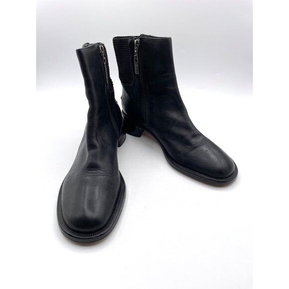 The SAK Elliott Lucca Women Ankle Leather Boots Crocheted Woven Texture - Picture 1 of 8